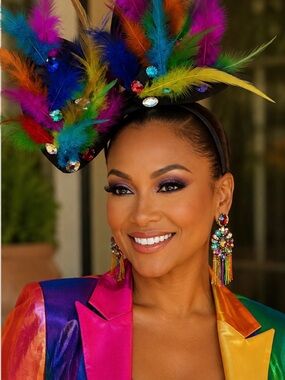 Vibrant Multicolor Feather Headpiece